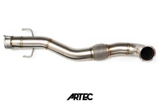 Artec 3.5" SS Cast Front Pipe for 4G63-DUMP-VBAND 3.5" V-Band Turbo Outlet 02 Housing Evo 7 8 9 4G63T