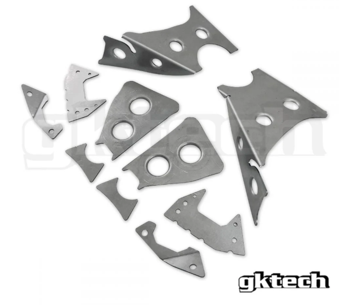 GKTech - V2 S14 240SX /S15 SILVIA/R33/R34 SKYLINE SUBFRAME WELD IN REINFORCEMENT PLATES