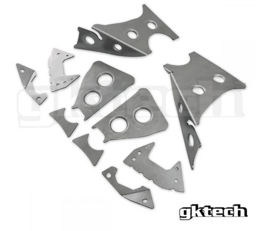 GKTech - V2 S14 240SX /S15 SILVIA/R33/R34 SKYLINE SUBFRAME WELD IN REINFORCEMENT PLATES