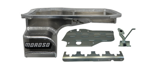 Moroso Mitsubishi Evo 7/8/9 (w/Lower Intercooler Pipe) Road Race Baffled Wet Sump 6.5qt Alum Oil Pan